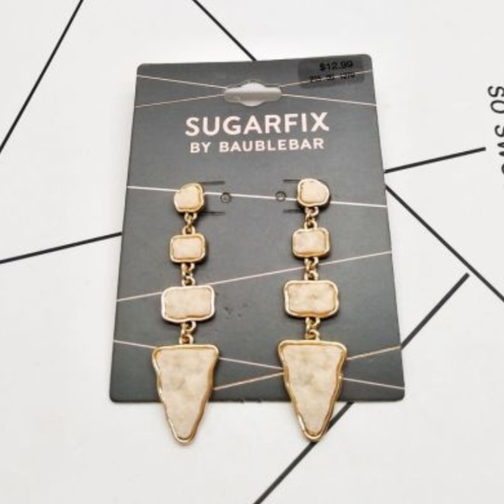 4/$25 Sugarfix Geometric Druzy Drop Earrings